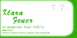 klara feuer business card